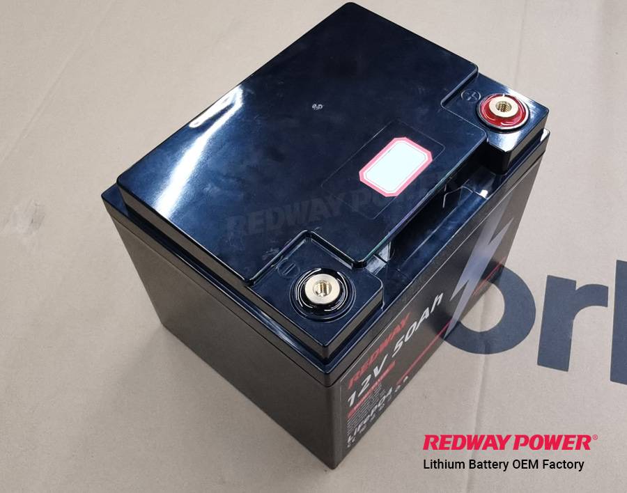 12v 50ah lfp lithium battery factory redway oem