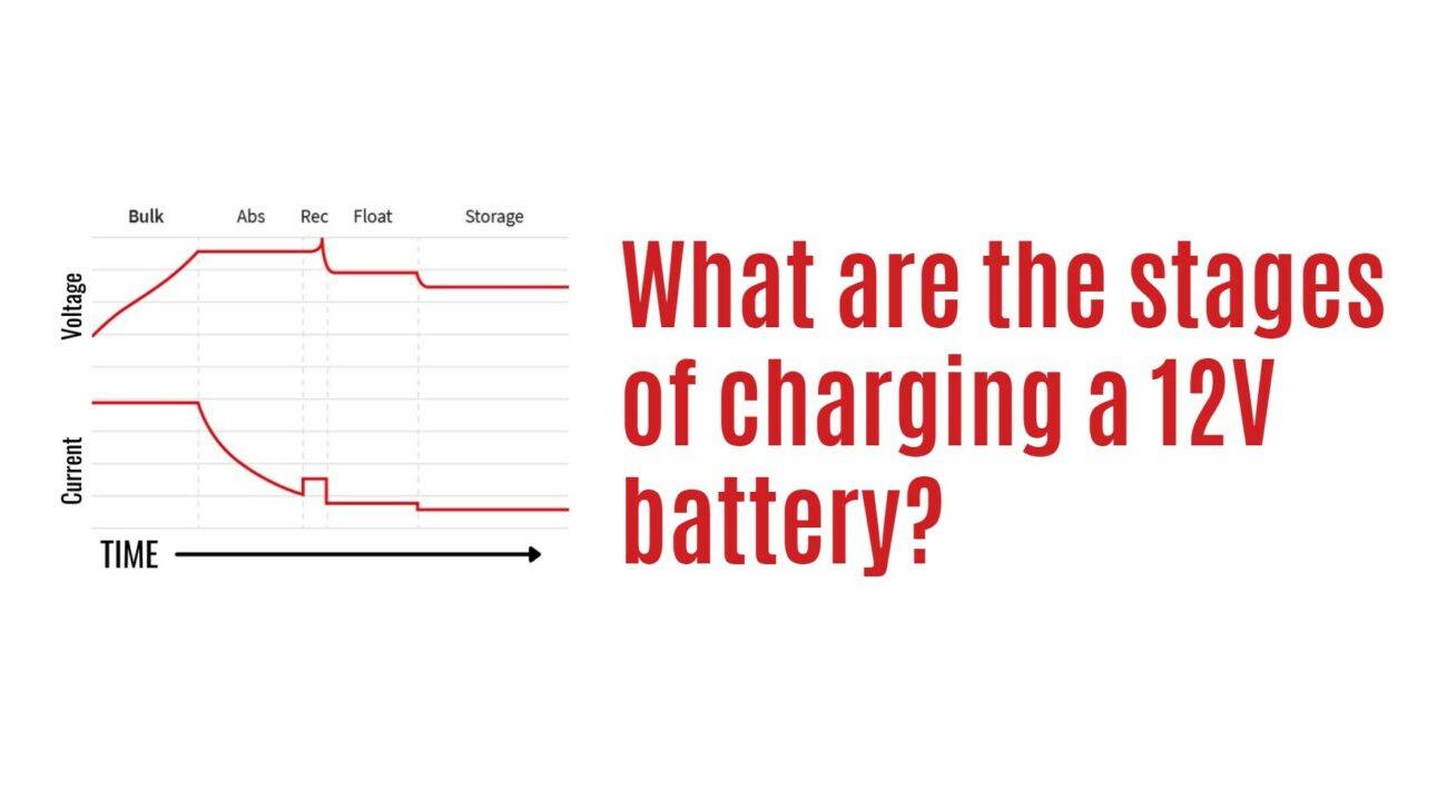 What are the stages of charging a 12V battery?