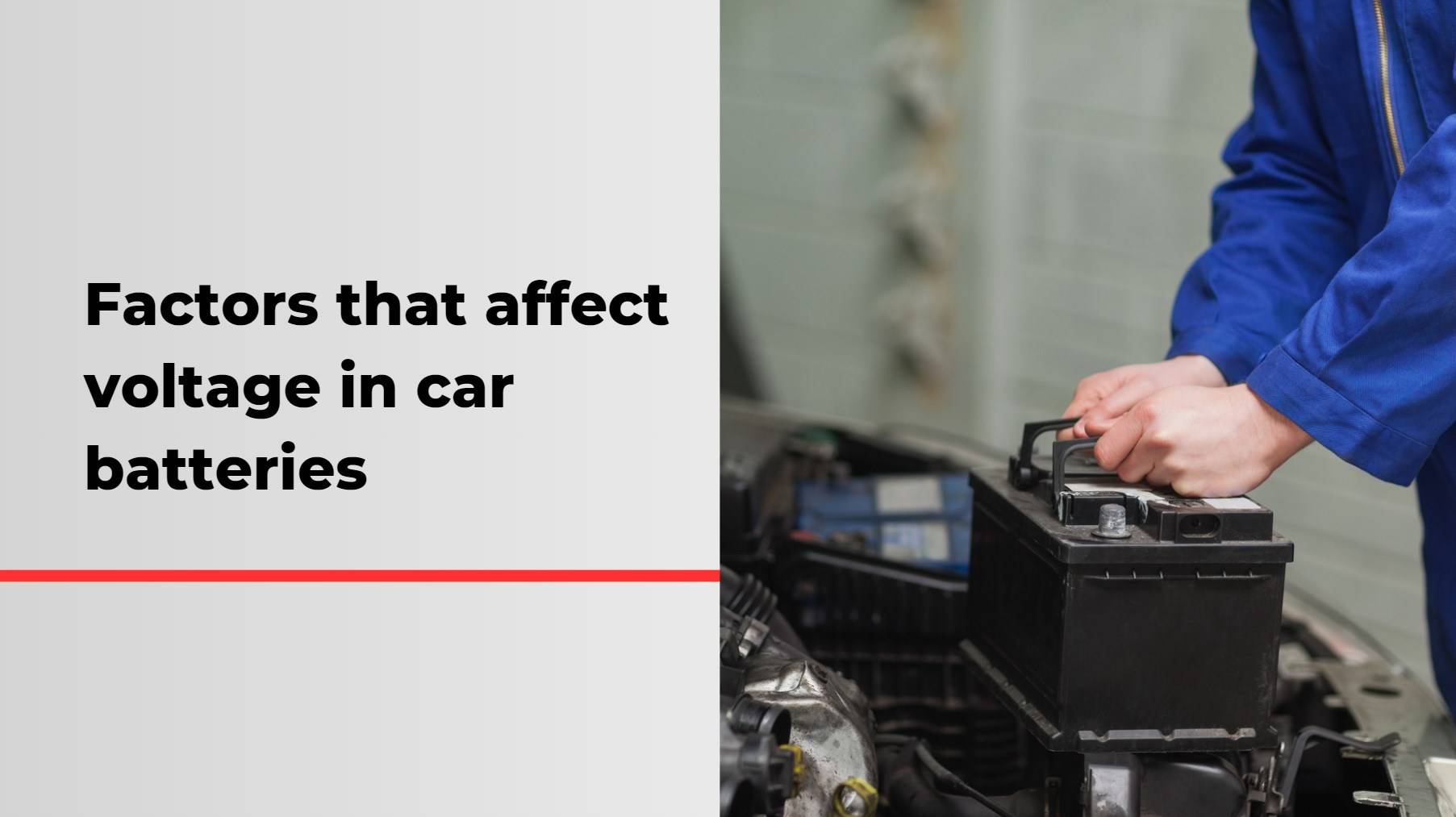 Factors that affect voltage in car batteries