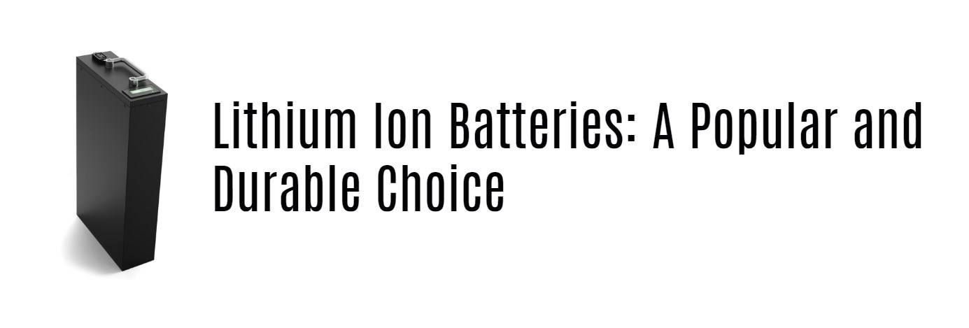Electric motorcycle Lithium Ion Batteries: A Popular and Durable Choice