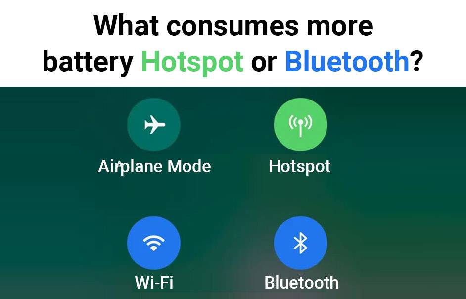 What consumes more battery hotspot or Bluetooth?