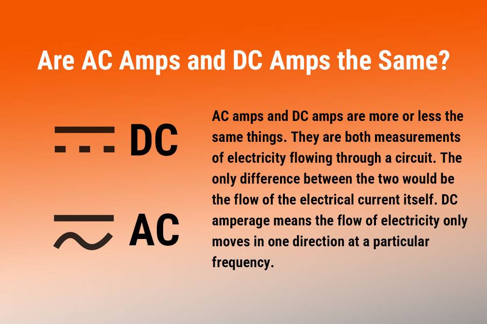 Are AC Amps and DC Amps the Same?Watts, Volts, Amps, and Ohms