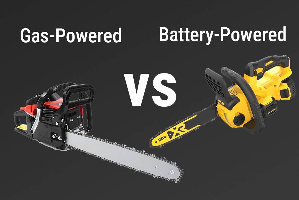 Comparison with traditional gas-powered chainsaws vs battery-powered chainsaws