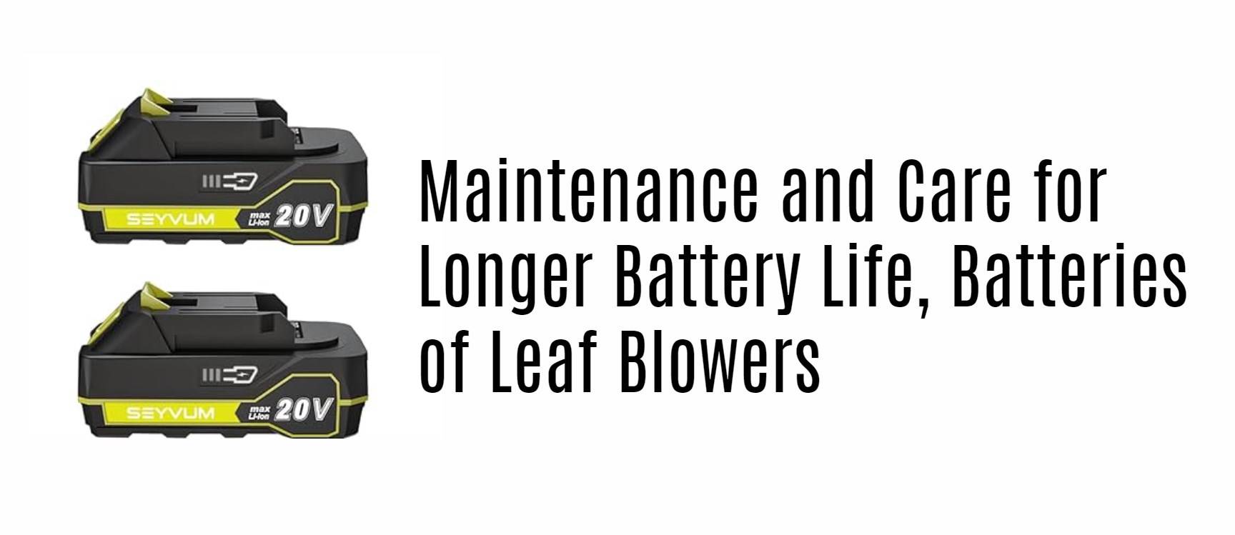 Maintenance and Care for Longer Battery Life, Batteries of Leaf Blowers