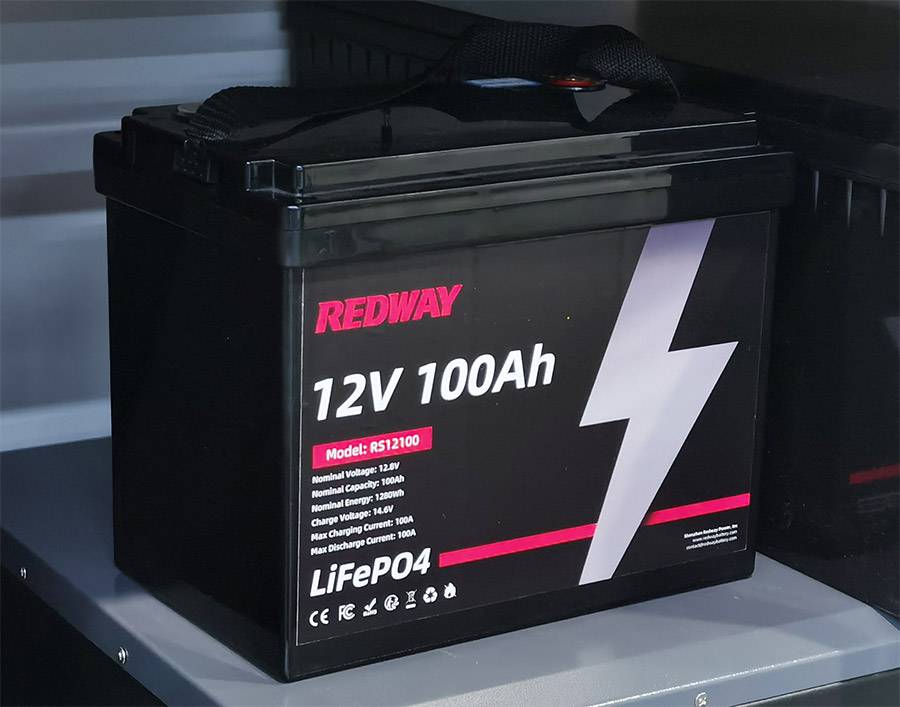 rv battery 12v 100ah lifepo4 lfp self-heating bluetooth app redway factory manufacturer oem