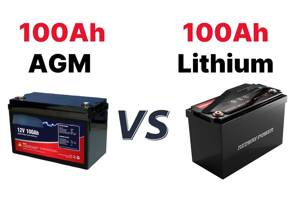 100Ah AGM vs 100Ah Lithium. agm vs lfp, lead-ace vs lifepo4