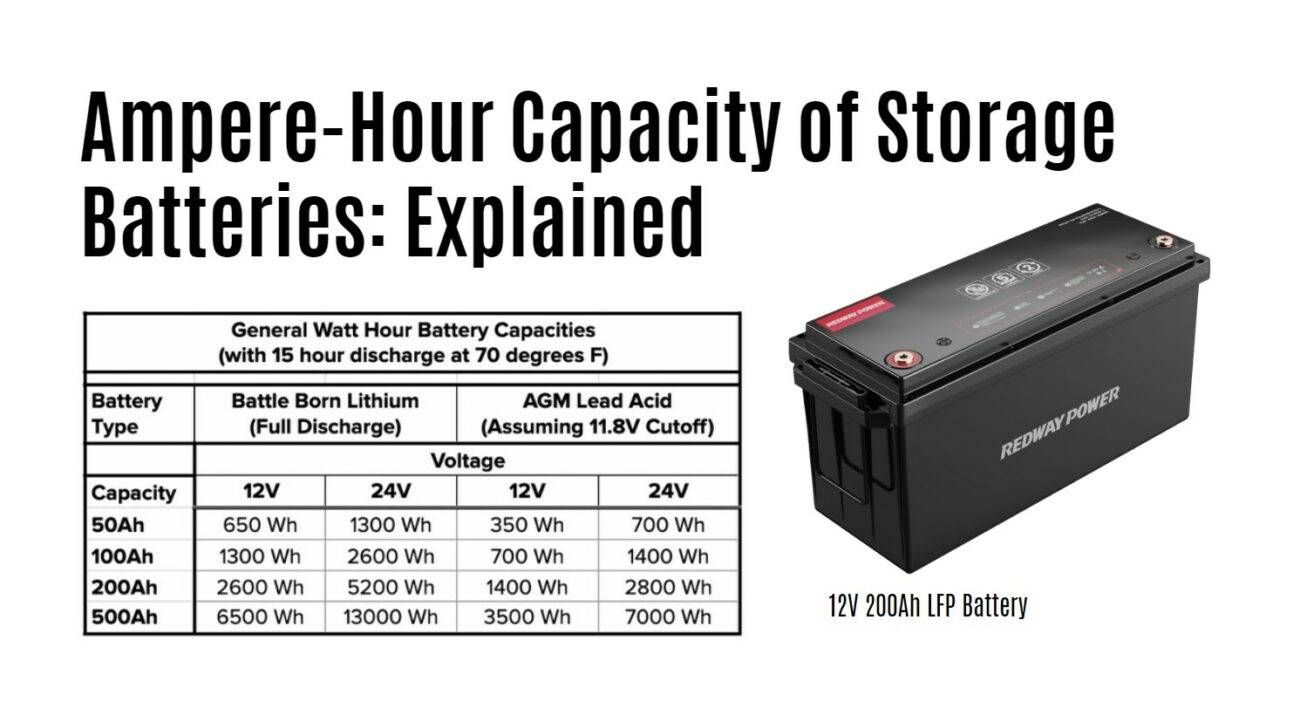 Understanding Ampere-Hour Capacity of Storage Batteries: Explained. 12v 200ah lifepo4 battery for rv CATL EVE redway factory