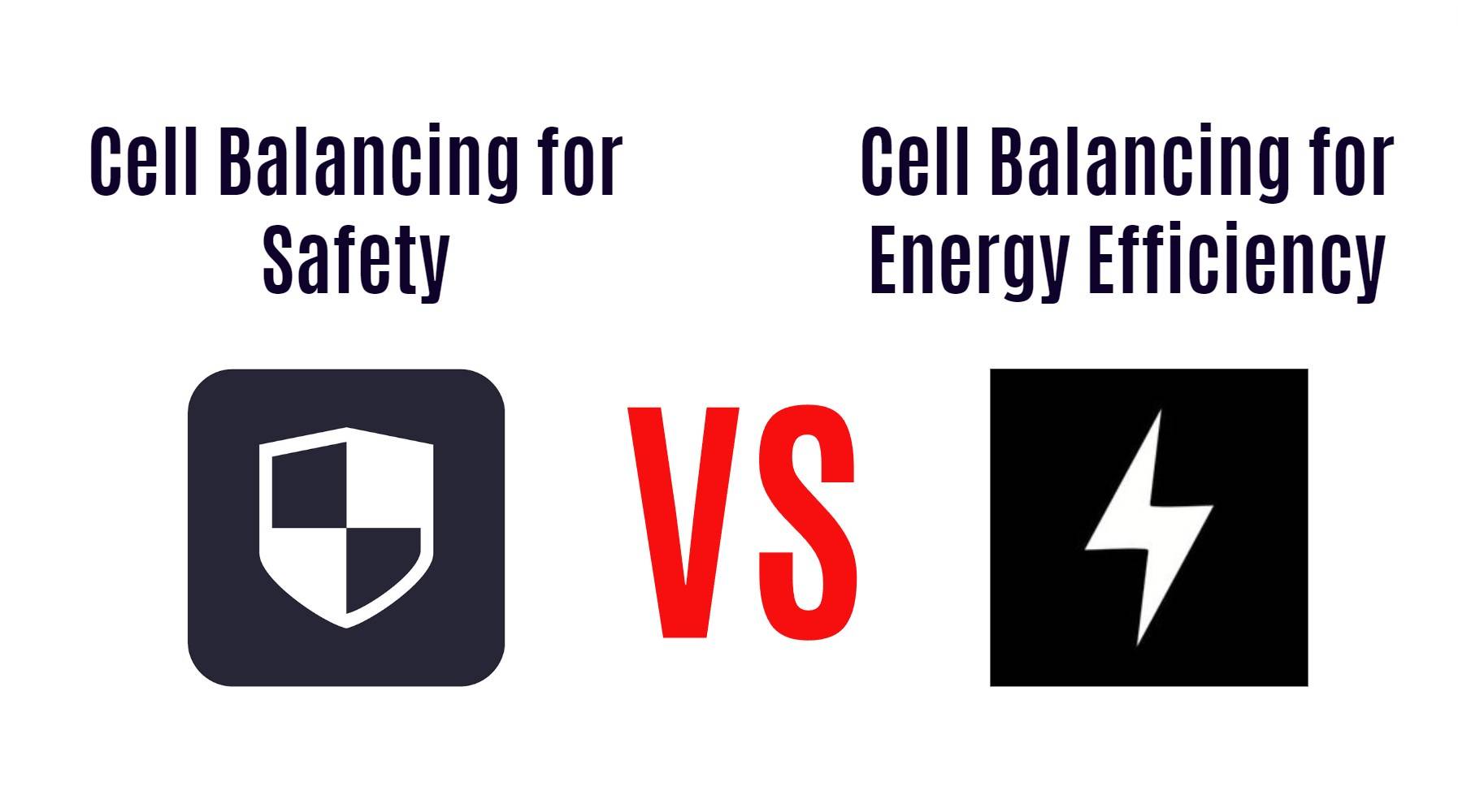 Cell balancing for safety vs. Cell balancing for energy efficiency in Battery BMS