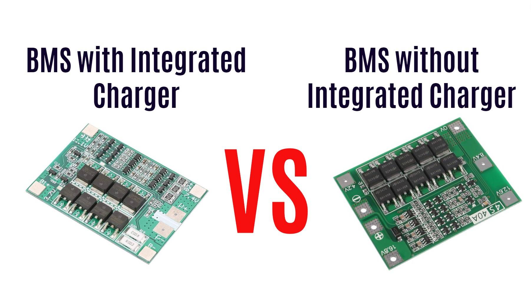 BMS with integrated charger vs. BMS without integrated charger