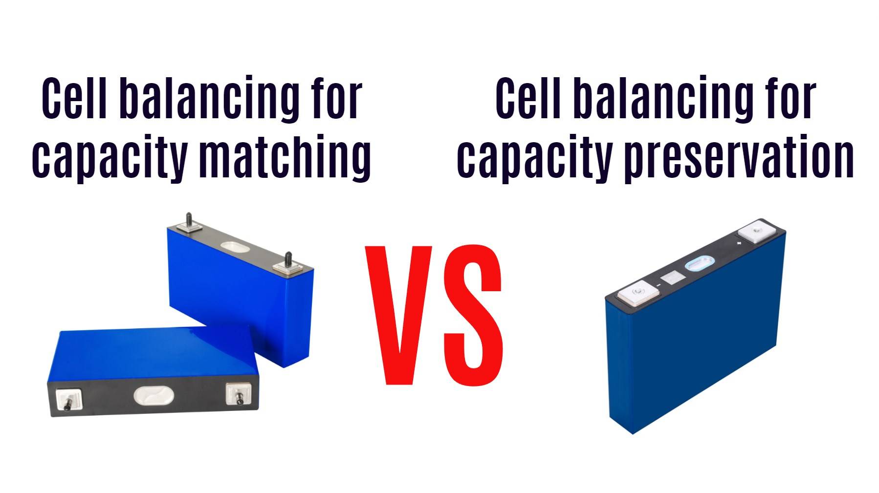 Cell balancing for capacity matching vs. Cell balancing for capacity preservation