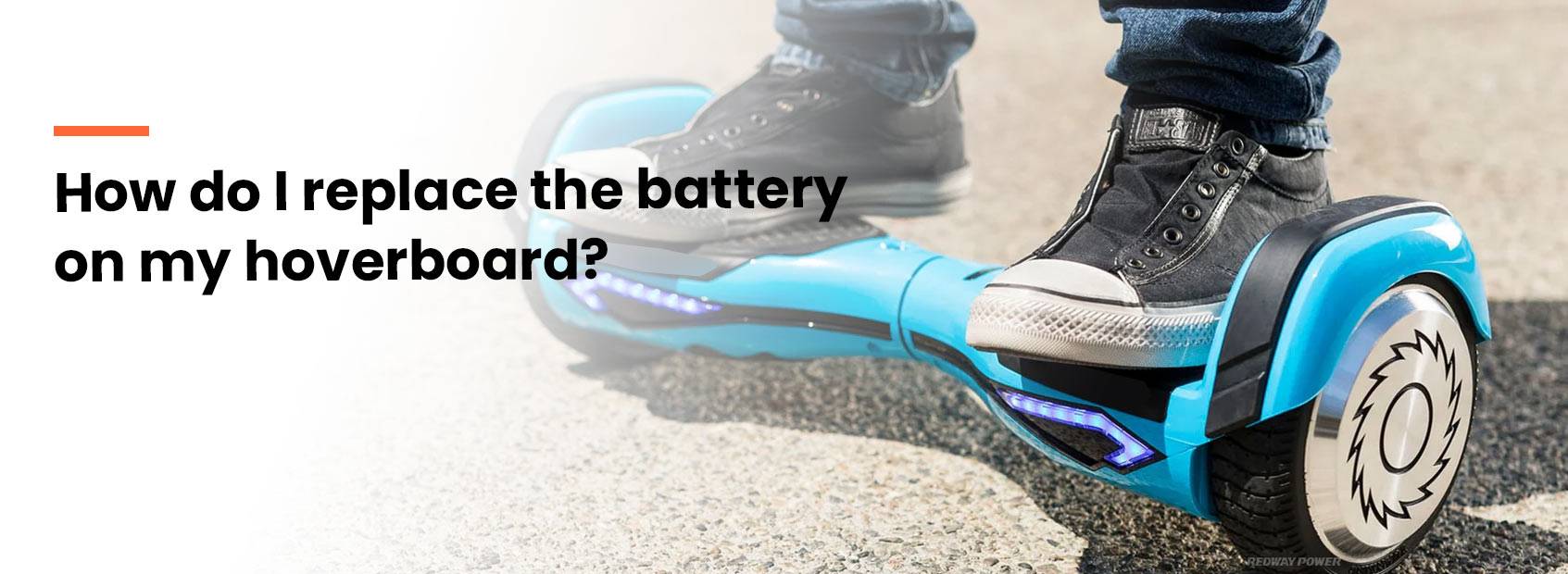 How do I replace the battery on my hoverboard?
