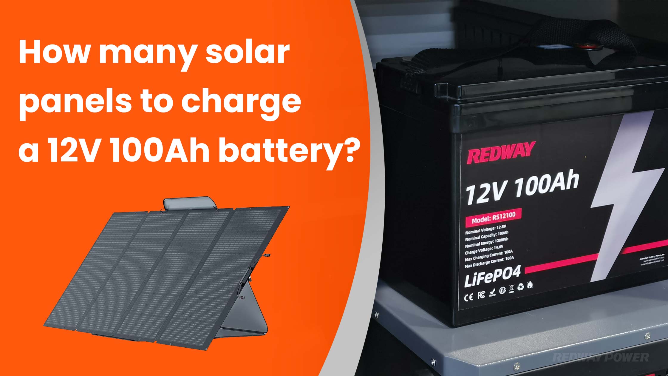 How many solar panels to charge a 12 volt 100Ah battery? How many watts of solar panels charge a 12.8 volt 100Ah LiFePO4 battery for 2 hours?