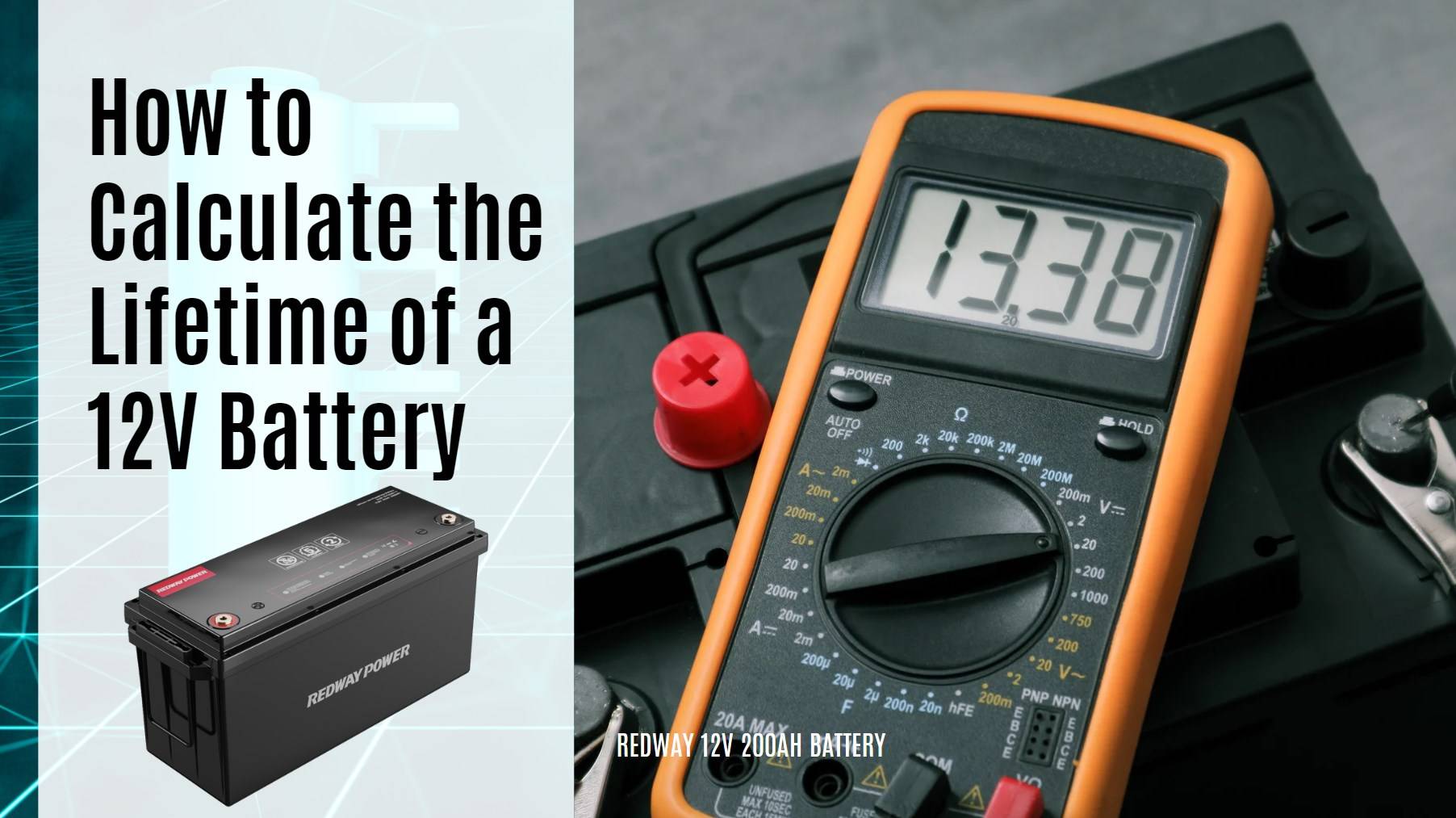 How to Calculate the Lifetime of a 12V Battery. 12v 200ah lfp battery redwa