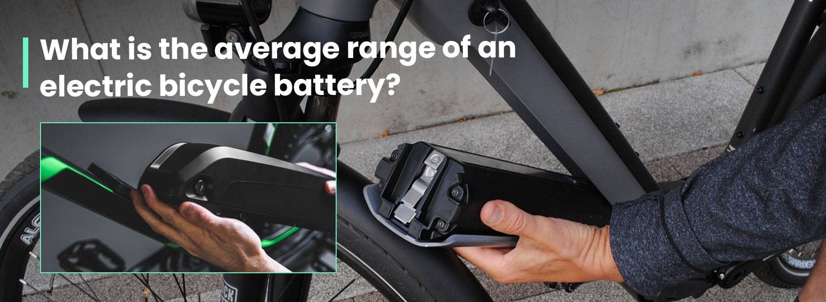 What is the average range of an electric bicycle battery?