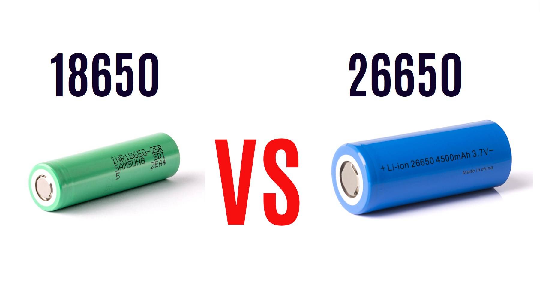 18650 vs 26650 Lithium Batteries, all you need to know. 26650 vs 18650