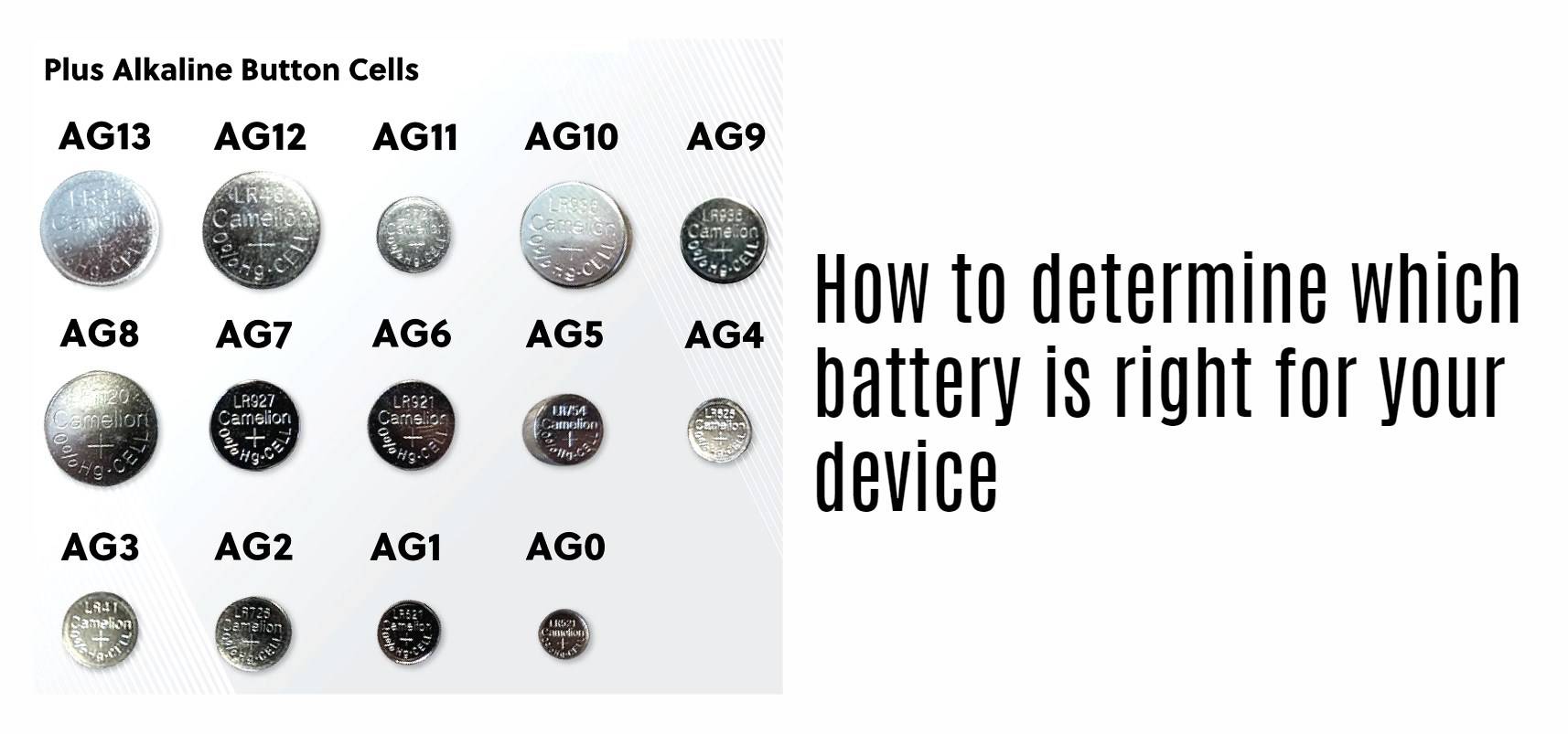 How to determine which battery is right for your device. ag1, ag2, ag3, ag4, ag5, ag13, ag0