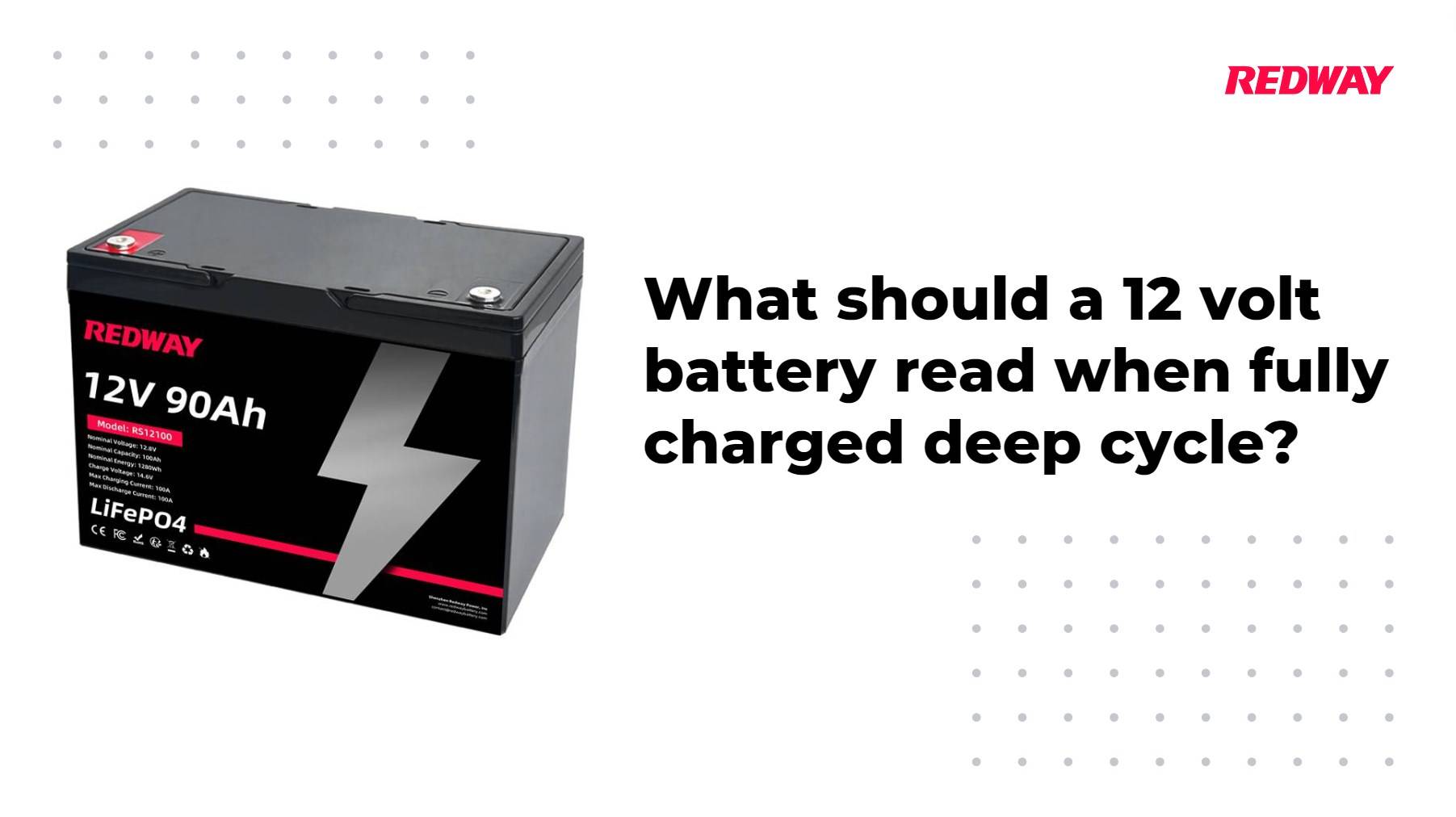 What should a 12 volt battery read when fully charged deep cycle?