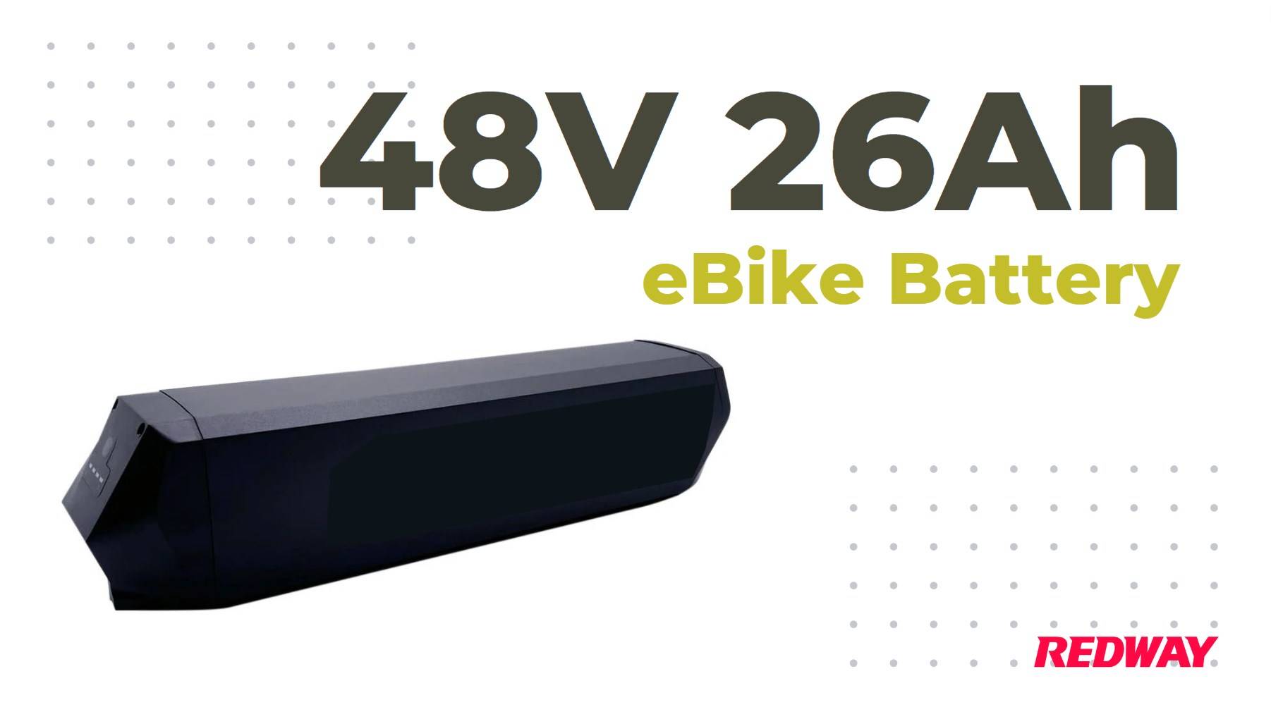 48V 26AH Lithium Battery: High Capacity for E-Bikes