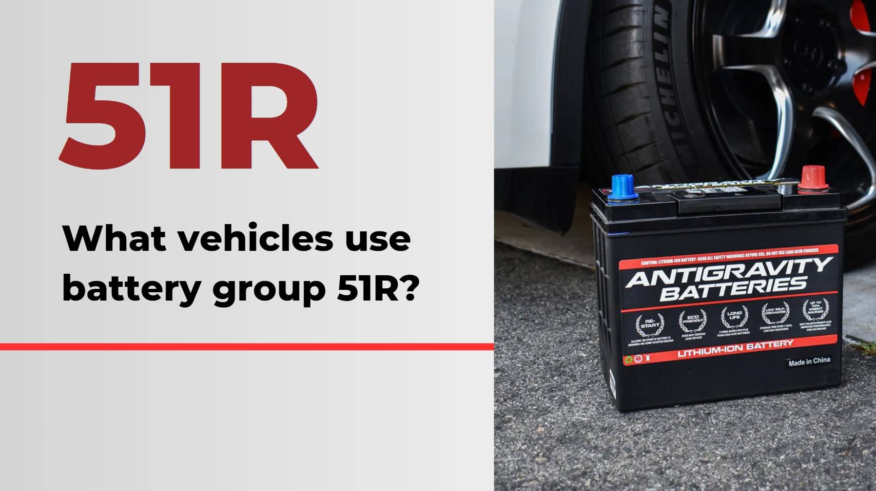 What vehicles use battery group 51R?
