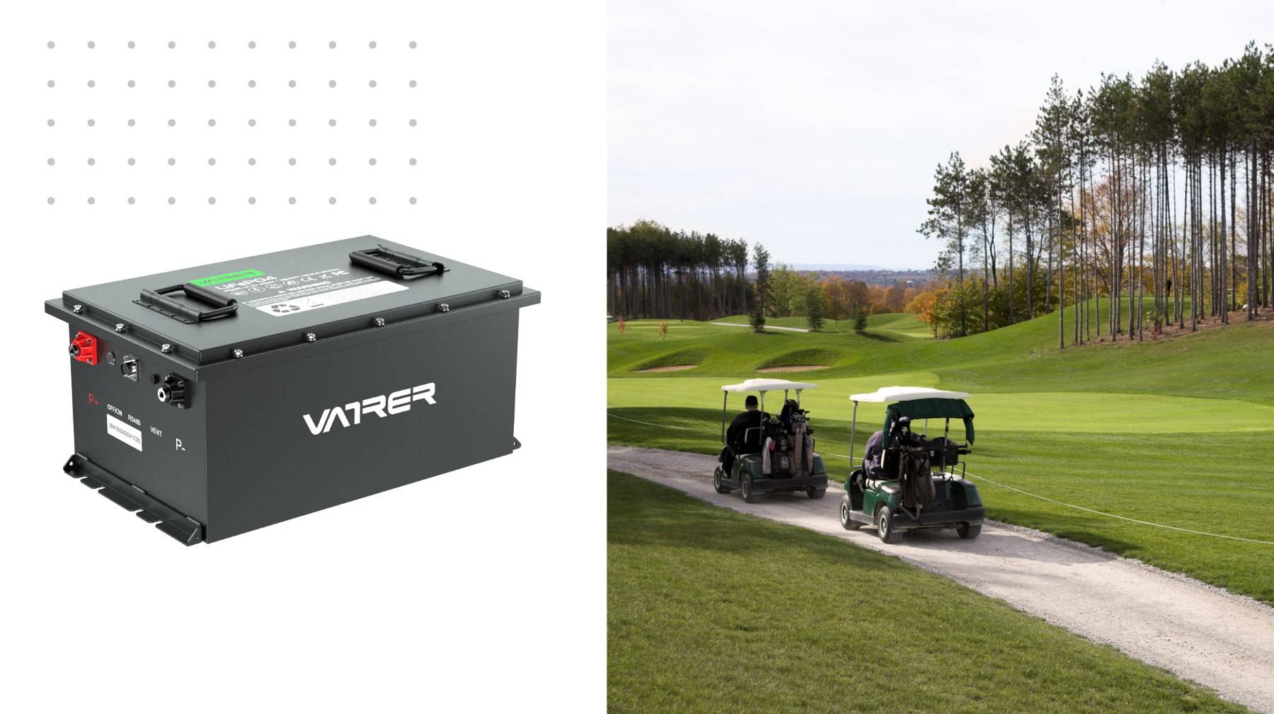 Vatrer 48V Lithium Battery Conversion Kit for Club Car Golf Carts