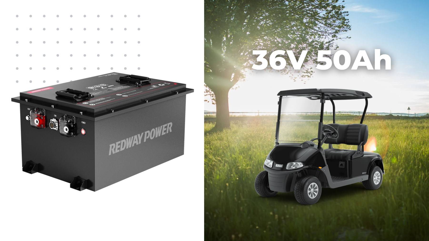 High Performance 36V EZ GO Golf Cart Lithium Battery Conversion Kit